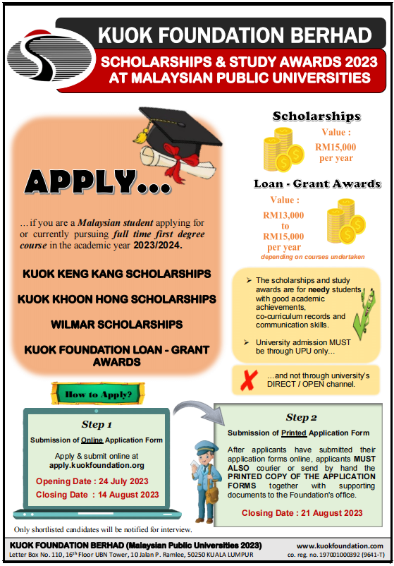 Kuok Foundation scholarship for Malaysia
